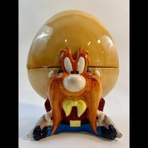1993 TM Warner Bros Looney Tunes Yosemite Sam China Ceramic Cookie Jar 11.5" Box